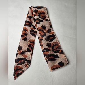 Stylish Tan Bow Accent Women's Bag In Animal Print